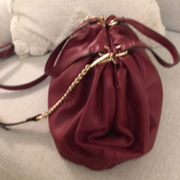 INC International Concepts Burgundy Top Handle Shoulder Bag - Picture 2 of 5